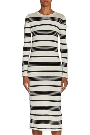 Moncler Striped Midi Dress