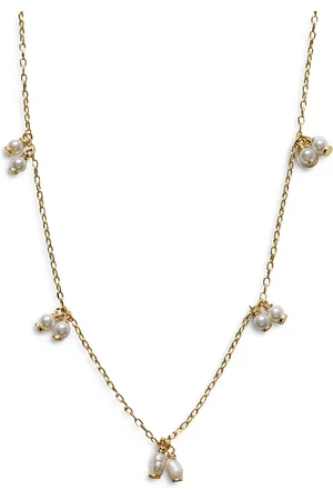 Argento Vivo Delicate Cultured Freshwater Pearl Statement Necklace in 18K Plated Sterling Silver, 16-18