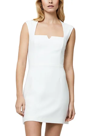 French Connection Whisper Notched Neck Mini Dress