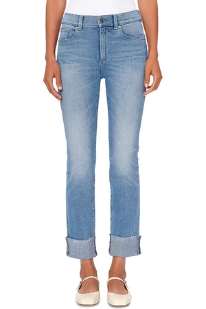 DL1961 Mara Straight Instasculpt Mid Rise Cuffed Jeans in