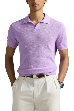 Ralph Lauren Textured Cotton-Linen Polo Sweater