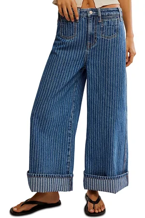 Free People Brette Cropped Wide Leg Jeans in