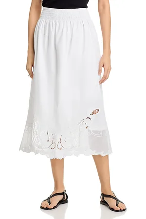 RAG&BONE Clem Smocked Lace Skirt