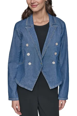 Karl Lagerfeld Asymmetric Denim Blazer