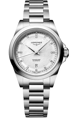 Longines Conquest White Mother of Pearl Watch, 30mm