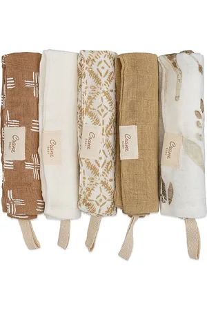 CRANE BABY Kendi Safari Animal Washcloths, 5 Pack