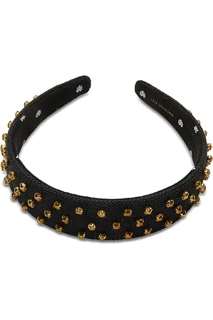 Lele Sadoughi Bessette Burlap & Crystal Headband