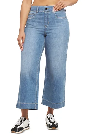 Spanx Cropped Wide Leg Jeans in