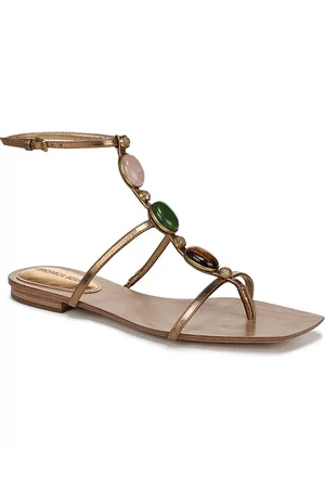 VERONICA BEARD Alba Stone Trim Thong Sandals