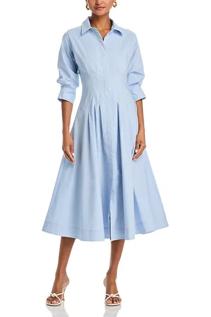 Simkhai Jazz Poplin Pintuck Midi Dress