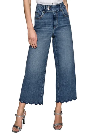 Karl Lagerfeld High Rise Scalloped Jeans in