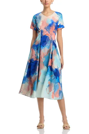 Misook Watercolor Midi Dress