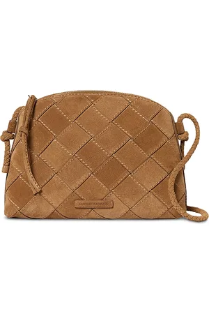 Loeffler Randall Mallory Toffee Small Woven Leather Crossbody
