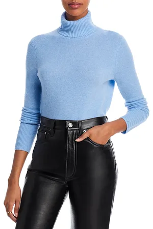 Aqua Cashmere Turtleneck Cashmere Sweater