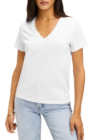 GOOD AMERICAN V-Neck Girlfriend Tee