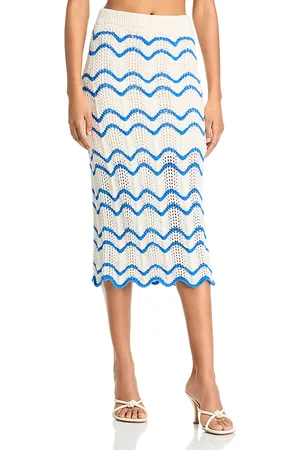 Aqua Zigzag Crochet Skirt