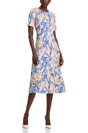 Misook Printed Knit A Line Dress