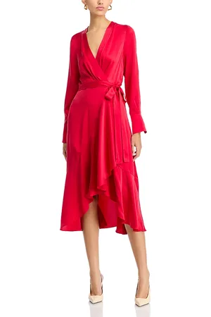Kobi Halperin Victoria Tie Waist Long Sleeve Midi Dress