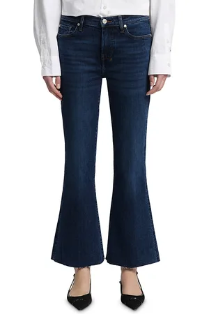 7 for all Mankind Dojo Mid Rise Cropped Flare Jeans in Yuma