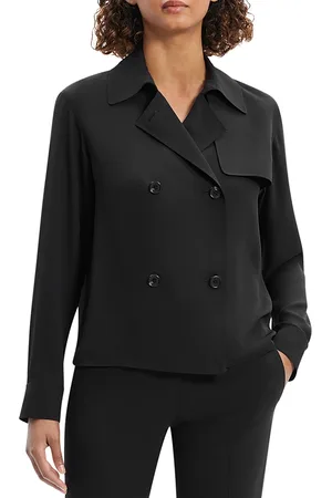 THEORY Trench Long Sleeve Blouse