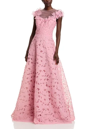 Teri Jon by Rickie Freeman Organza Floral Gown