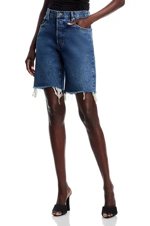 Frame The Leisure Frayed Denim Shorts