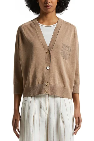 PESERICO SIGN Button Front Knitted Tricot Cardigan