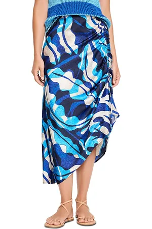 NIC+ZOE Aqua Surf Side Ruched Skirt