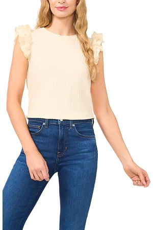 CE&CE Ruffle Sleeve Textured Top