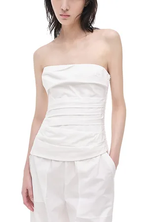 Simkhai Emerson Poplin Ruched Top