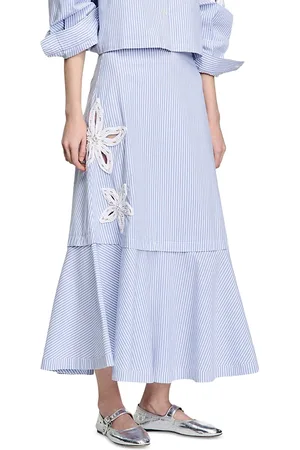 Sandro Embellished Cutout Maxi Skirt