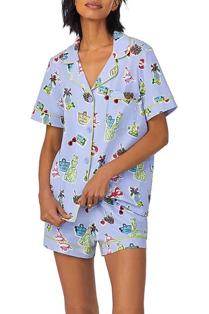 BedHead Printed Short Sleeve Boxer Pajama Set