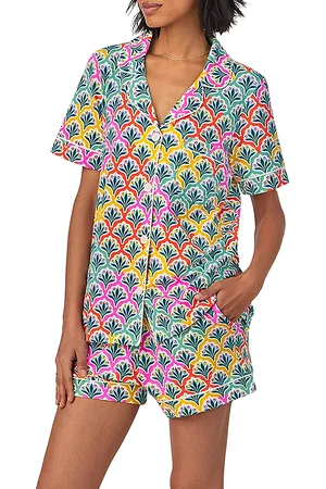 BedHead Printed Short Sleeve Boxer Pajama Set