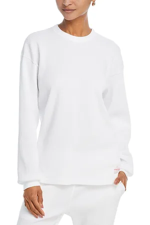 Alexander Wang Crewneck Long Sleeve Waffle Knit Top