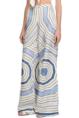 Sandro Spiral Motif Wide Leg Trousers