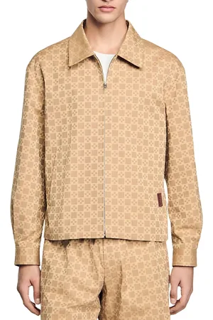 Sandro Square Cross Zip Up Jacket
