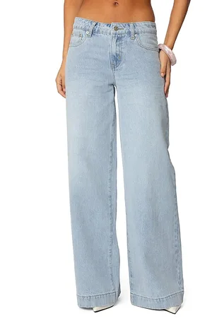 Edikted Sidonie Wide Leg Jeans Light Rinse Wash