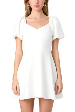 French Connection Whisper Puffed Sleeve Mini Dress