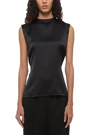 Helmut Lang Silk Scarf Drape Top