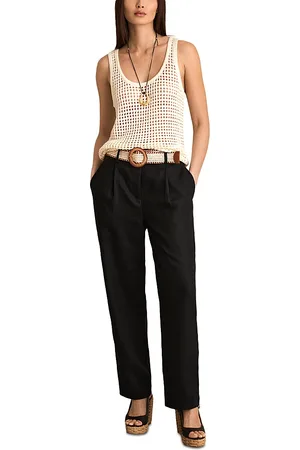 Reiss Linen Belted Tapered Leg Pants