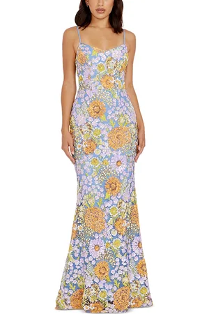 Dress The Population Giovanna Printed V Neck Dress