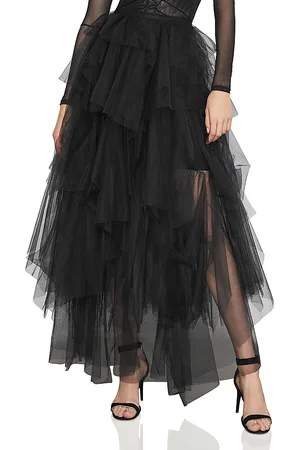 BCBG Max Azria Camber Tiered Tulle Maxi Skirt