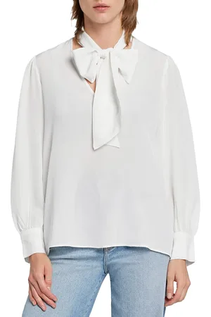 7 for all Mankind Silk Bow Blouse