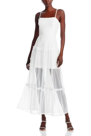 French Connection Whisper Tiered Ruffled Dress