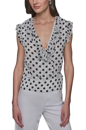 Karl Lagerfeld Ruffle Trim Top