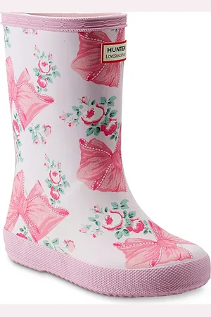 Hunter X LoveShackFancy Unisex Rosa Beaux Mint Pink Rain Boots