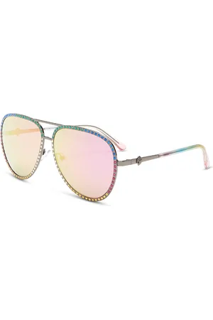 Kurt Geiger Aviator Sunglasses, 63mm