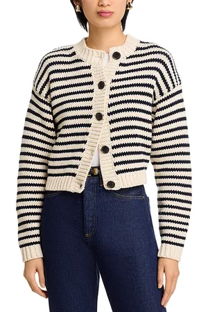 Frame The Striped Chunky Femme Cardigan