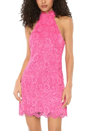 LIKELY Issa Mock Neck Lace Dress