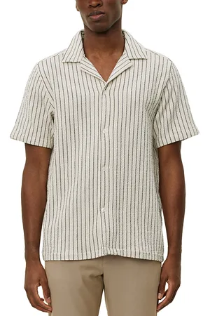 Les Deux Striped Sweater Camp Shirt